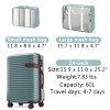 FURNIinspire Bag And Luggage Sets 24 Inch Luggage Set, Lightweight Checked Suitcase with 2 Mesh Bag Travel Business, Blue, 11"*15.9"*25.2" - 3 of 4
