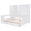 TIRAMISUBEST Twin/Full Size Wooden Daybed With 3 Storage Drawers and All-in-One Cabinet, Modern Daybed Frame Sofa Bed with Desk and Storage Shelves - 4 of 4