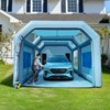 VEVOR 28x16x11ft Inflatable Paint Booth, Inflatable Spray Booth,High Powerful 750W+950W Blowers Spray Booth Tent,Car Paint Tent Air Filter System,Blue - 2 of 4