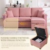 Accent Sofa Couch Modern Design with USB Charging, Storage Ottoman & Cup Holders for Living Room - 76.4"W - 3irtyhousy - 3 of 4