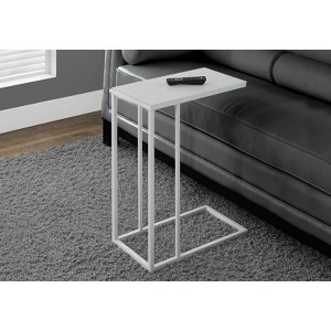 FONTOI C-shaped Side Table, Portable Bedside Table, Easy to Move for Living Room, Bedroom, White, 18.25"*24"*10.25" - 1 of 4