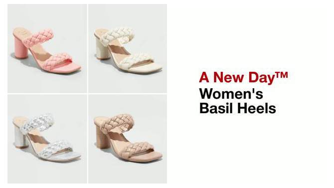 Women's Basil Mule Heels - A New Day™, 2 of 12, play video