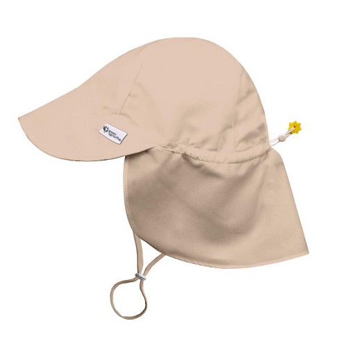 Green Sprouts Baby/Toddler UPF 50+ Eco Flap Hat - Sand - 0/6 Months