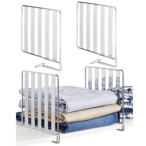 Mdesign Versatile Metal Wire Closet Shelf Divider And Separator : Target