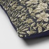 Square Double Cloth Printed Decorative Throw Pillow Navy/Green/Cream - Threshold™ - image 4 of 4