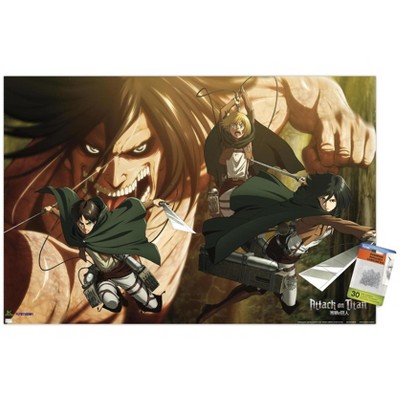 Trends International Attack On Titan: Season 2 - Attack Titan Unframed ...