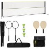 Portable Badminton Net 17FT, Height Adjustable Volleyball Net 3.5-5ft, Foldable Pickleball Net with Poles&Carry Bag, for Backyard, In/Outdoor Games - 2 of 4