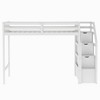 PAGED Twin over Full Bunk Bed Modern Pine Detachable Bed Frame with Inclined Ladder and Guardrail for Bedroom - 3 of 4