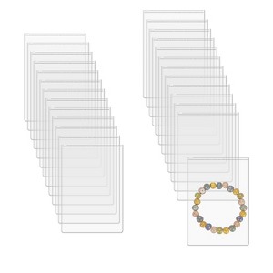 Unique Bargains Necklace Ring Earring Storage Self-Seal Transparent PVC Jewelry Bags 25 Pcs - 1 of 4