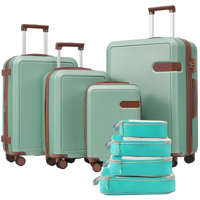 4 Piece Carry On Luggage Set,Expandable Lightweight Suitcases with Spinner Wheels,TSA Lock and Compression Packing Cubes (16"/20"/24"/28")-Cuddlewood