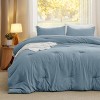 Bedsure | 3Pcs Beige Soft Warm Imitation Washed Cotton Bed Comforter Sets for All Seasons - 2 of 4