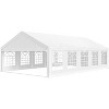 Heavy Duty Outdoor Party Tent w/ Removable Sidewalls, Large White Wedding/Event Canopy w/ Steel Frame - 2 of 4