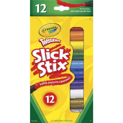 Crayola Twistables Slick Stix Crayons, Assorted Metallic Colors, set of 12