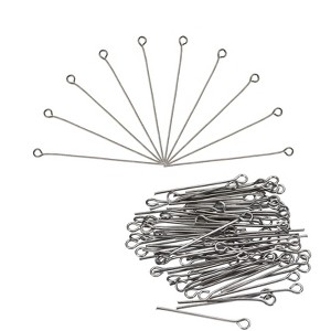 Unique Bargains DIY Craft Necklaces Bracelets Earrings Jewelry Making Iron 21 Gauge Eye Pins 500 Pcs - 1 of 4