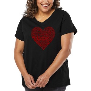 LA Pop Art Love Yourself - Women's Word Art V-Neck - 1 of 4