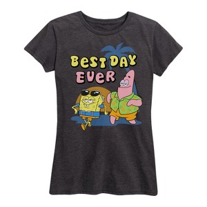 Women's - SpongeBob SquarePants - Best Day Short Sleeve Graphic T-Shirt - 1 of 4