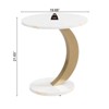 GlasFlength Accent table sets, Coffee Table with Integrated Display Shelf, Perfect for Socializing, White, 47.24"*23.62"*17.72" - 4 of 4