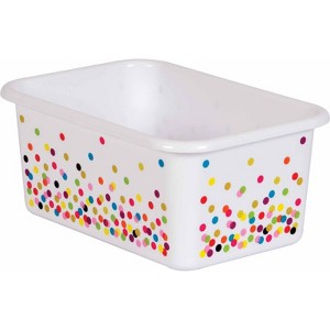 Teacher Created Resources Confetti Small Plastic Storage Bin (Pack of 6) - 1 of 1