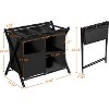 Heybly Luggage Rack,Pack of 2,Steel Folding Suitcase Stand with Storage Shelf for Bedroom - 3 of 3