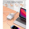 Itopfox 10FT Surge Protector Power Strip with 2 USB C, Flat Plug Extension Cord, 4 Outlets & 4 USB Ports, 900 Joules for Home Office Dorm Essentials - 2 of 4