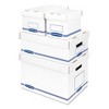 Bankers Box Organizer Storage Boxes, X-Large, 12.75" x 16.5" x 10.5", White/Blue, 12/Carton - 4 of 4