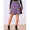 INSPIRE CHIC Women's High Waist A-Line Flared Pleated Above Knee Denim Skirt - 4 of 4