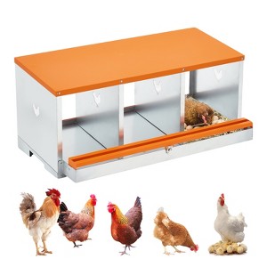 Chicken egg laying box, metal chicken egg laying box, egg laying box with large ventilation holes for easy egg collection - 1 of 4