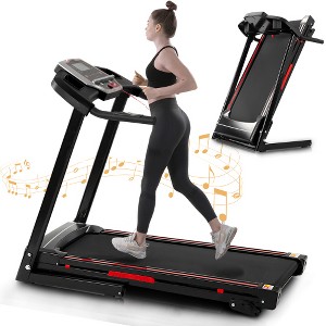 BestParts Folding Treadmill, 3.5 HP, with Incline - 12 Programs, 300-Pound Capacity, LED Display and Wheels, Home Gym - 1 of 4