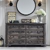 SinCiDo 54" Wide Farmhouse Dresser, 8 Drawer Wood Chest of Drawers w/Natural Texture, Vintage Bedroom Storage Dressers - 3 of 4