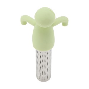 Unique Bargains Tea Infuser Tea Infuser Asymmetrical Shape Hand Wash Silicone Stainless Steel 1.97"x1.18"x4.53" 1Pcs - 1 of 4