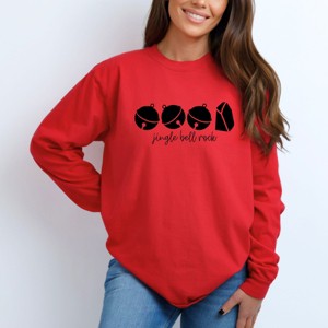 Jingle Bell Rock Icons - Womens Garment Dyed Long Sleeve - 1 of 3