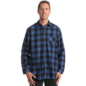 #followme Men's Flannel Shirt  Long Sleeve Button-Down, Casual & Workwear Shirt - 1 of 3