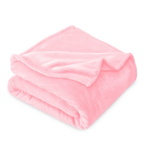 Light Pink Microplush Twin/twin Xl Fleece Blanket By Bare Home : Target
