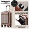 KWPZQEB Luggage 3 Piece Set Suitcase Spinner Hardshell Lightweight TSA Lock & USB Port, Front Opening Design (20", 24", 30") - 2 of 4