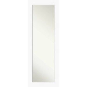 20" x 54" Non-Beveled Cabinet White Full Length on The Door Mirror - Amanti Art: Easy Door/Wall Mount, Polystyrene Frame - 1 of 4