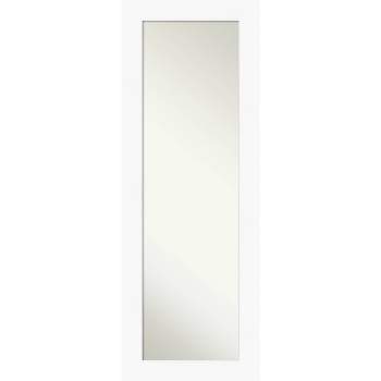 20" x 54" Non-Beveled Cabinet White Full Length on The Door Mirror - Amanti Art
