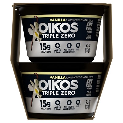 Oikos Triple Zero Vanilla Greek Yogurt - 4ct/5.3oz Cups_10