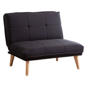 Toronto Fabric Convertible Chair Black - Abbyson Living