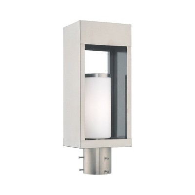 Livex Lighting Bleecker 1 - Light Post Light in  Brushed Nickel