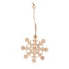 Ganz Natural Wooden Snowflake Ornament Boxed Set, 9-Piece Set, Assorted Styles - 2 of 4