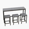 NicBex Rectangle 4-Piece Dining Set –Long Table with 3 Bar Stools, Modern Kitchen Table Set for Breakfast Nooks, or Small Dining Spaces - 3 of 4