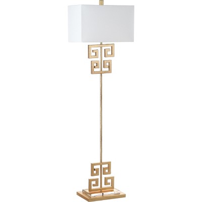 62" Sauna Floor Lamp Gold/Clear (Includes CFL Light Bulb) - Safavieh