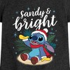 Girls' - Lilo and Stitch - Sandy and Bright Christmas Fitted Short Sleeve Graphic T-Shirt - 2 of 4