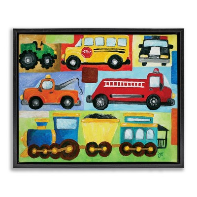 Stupell Industries Whimsical Transportation Collage, 21" x 17"