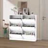 TiramisuBest 47.2" Rattan Shoe Storage Organizer: 2 Flip Drawers, 1 Storage Drawer & Bench, Ideal for Entryway and Hallway, Light Brown - 4 of 4