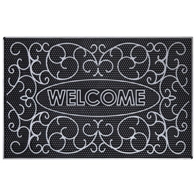 Ottomanson Welcome Collection Non-Slip Rubberback Welcome Design