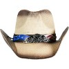 grinderPUNCH Classic Western Outback Cowboy Hat - Mens & Womens Straw Cowgirl Style for Rodeo, Ranch, and Everyday Wear - 2 of 4