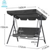 Anybear 3-person dark gray easy-assembly swing chair - 4 of 4
