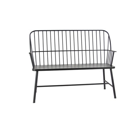 Traditional Outdoor Patio Bench Black Olivia May Weather resistant Iron Garden Seating For 2 Target