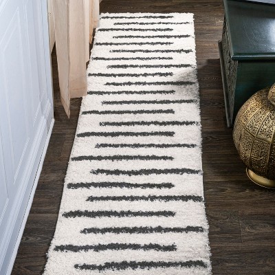 JONATHAN Y Alaro Berber Stripe Shag Area Rug